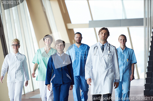 Image of doctors team walking