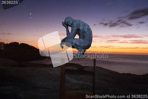 Image of Crouching thinking man Sculpture by the Sea, Bondi