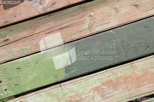 Image of green wooden background