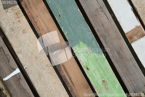Image of green wooden background