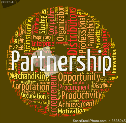 Image of Partnership Word Shows Working Together And Cooperation