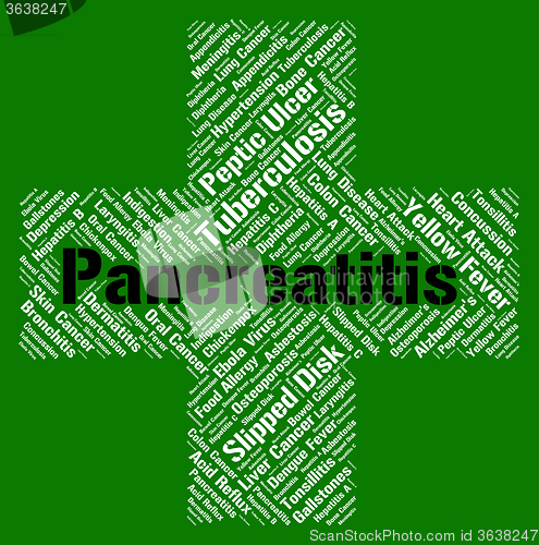 Image of Pancreatitis Word Shows Poor Health And Afflictions