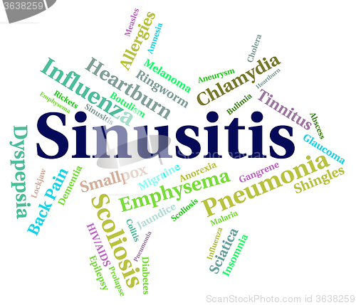 Image of Sinusitis Word Represents Ill Health And Crs