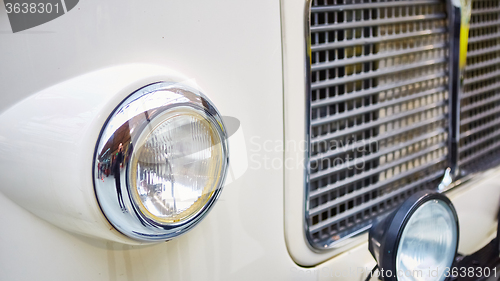 Image of Detail of classic car. 