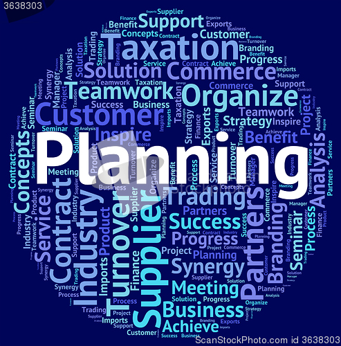 Image of Planning Word Means Wordcloud Target And Objectives