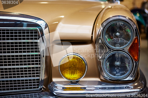 Image of Detail of classic car. 