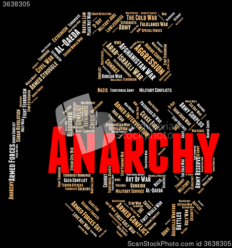 Image of Anarchy Word Indicates Absence Of Government And Anarchic