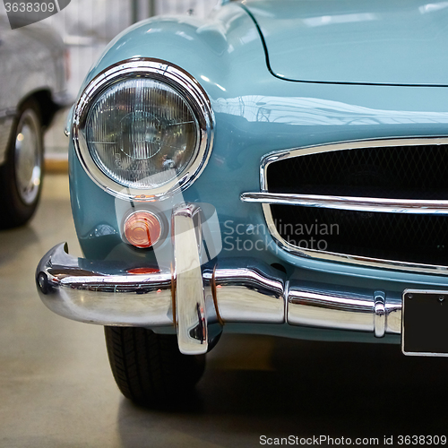 Image of Detail of classic car. 