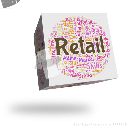 Image of Retail Word Means Sell Words And Commerce