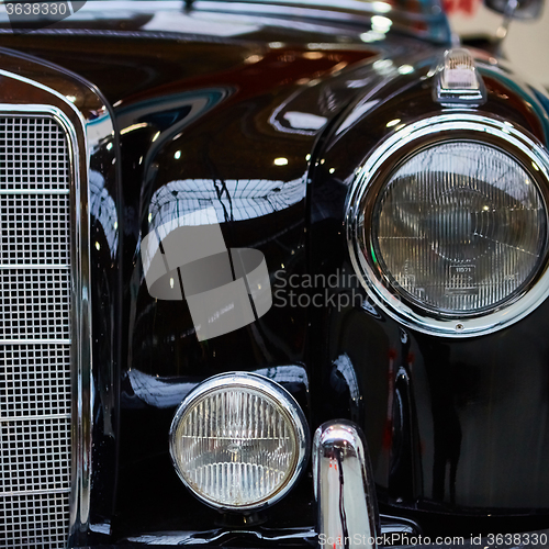 Image of Detail of classic car. 