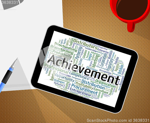Image of Achievement Word Means Words Achieving And Attainment