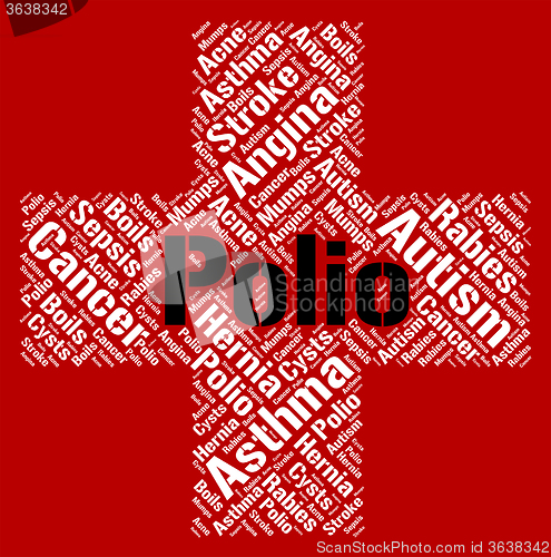 Image of Polio Word Indicates Poor Health And Poliomyelitis