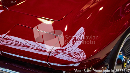 Image of Detail of classic car. 