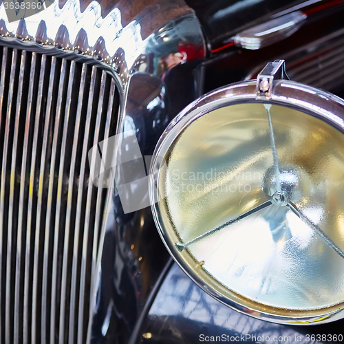 Image of Detail of classic car. 