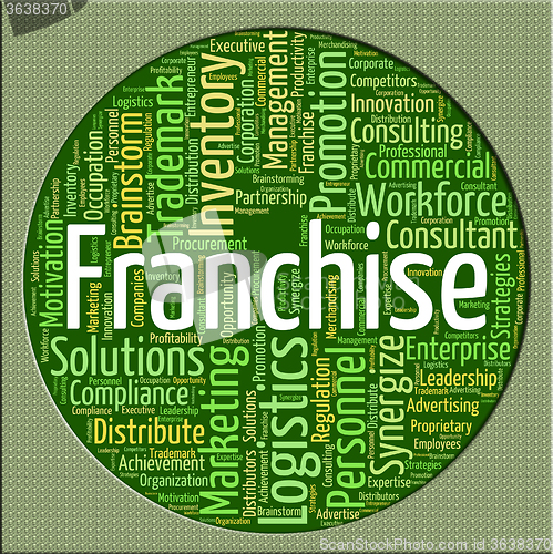 Image of Franchise Word Represents Wordcloud Concession And Franchises