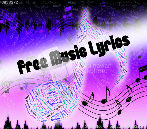Image of Free Music Lyrics Indicates Sound Tracks And Freebie