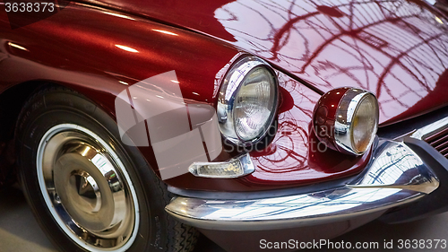 Image of Detail of classic car. 