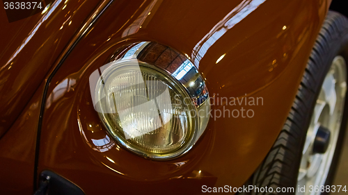 Image of Detail of classic car. 