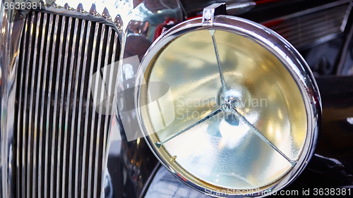 Image of Detail of classic car. 