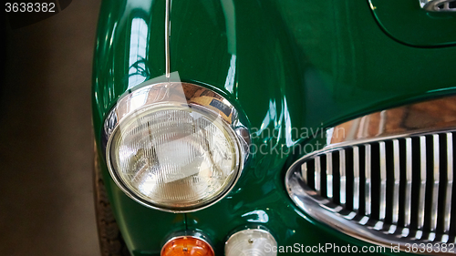 Image of Detail of classic car. 