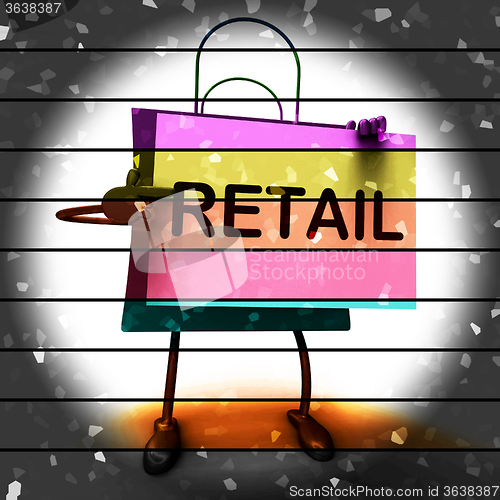 Image of Retail Shopping Bag Shows Consumer Selling Or Sales