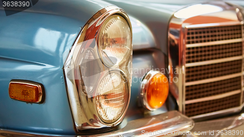 Image of Detail of classic car. 