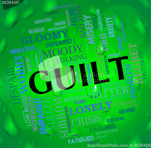 Image of Guilt Word Represents Feels Guilty And Guiltiness