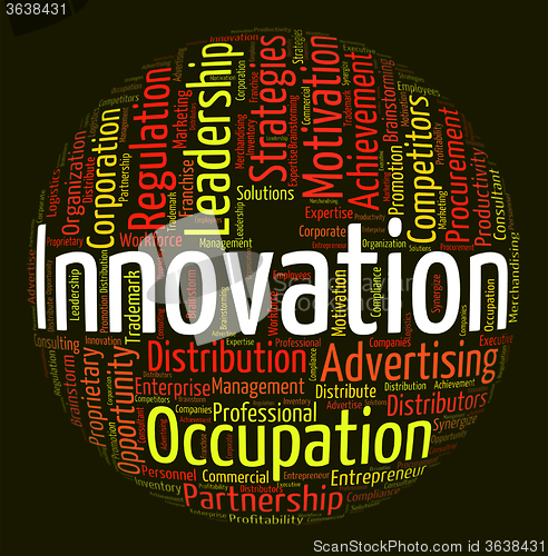Image of Innovation Word Shows New Idea And Improve