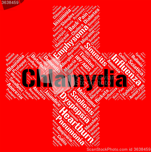 Image of Chlamydia Word Represents Sexually Transmitted Disease And Std