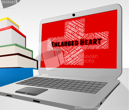 Image of Enlarged Heart Represents Ill Health And Ailment