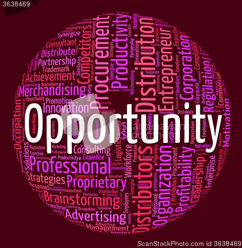 Image of Opportunity Word Indicates Possibilities Opening And Words