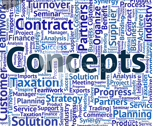 Image of Concepts Word Represents Thinking Theory And Think