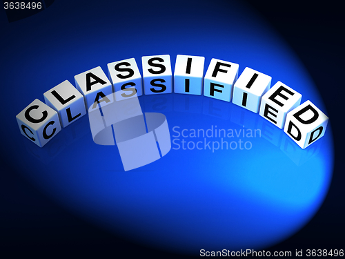 Image of Classified Letters Show Top Secret Confidential And Restricted A