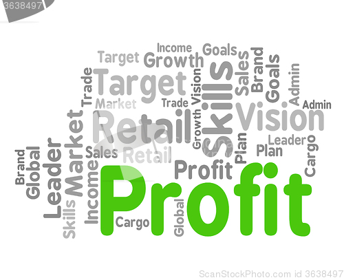 Image of Profit Word Shows Growth Earnings And Earning