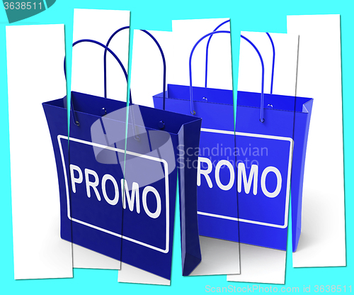 Image of Promo Shopping Bags Show Discount Reduction or Sale