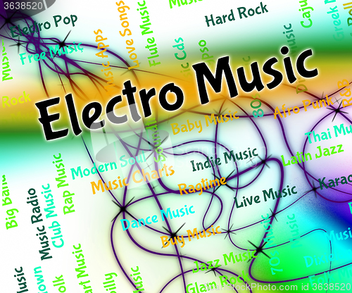 Image of Electro Music Represents Sound Tracks And Funk