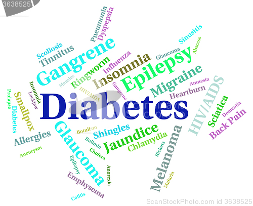 Image of Diabetes Word Represents Ill Hypoglycemia And Disorders