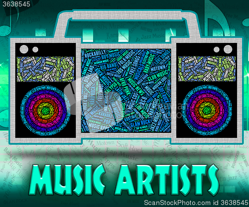 Image of Music Artists Represents Sound Track And Audio