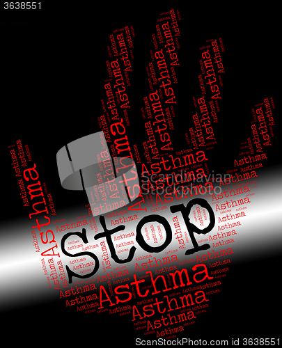 Image of Stop Asthma Shows Warning Disorder And No