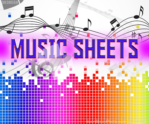 Image of Sheet Music Shows Sound Tracks And Acoustic