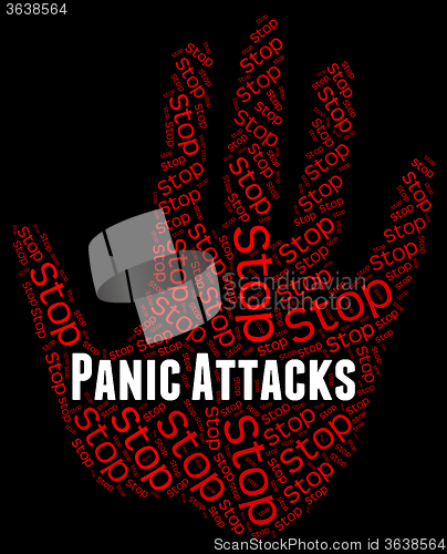 Image of Stop Panic Shows Warning Sign And Attack