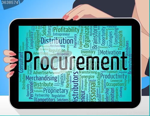 Image of Procurement Word Shows Text Buying And Buyers