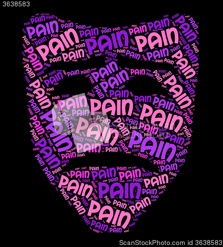 Image of Pain Word Indicates Wordclouds Torment And Wordcloud