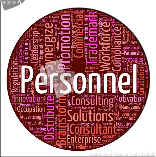 Image of Personnel Word Indicates Labour Force And Employees