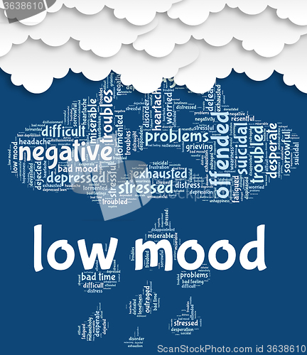 Image of Low Mood Represents Grief Stricken And Depressed