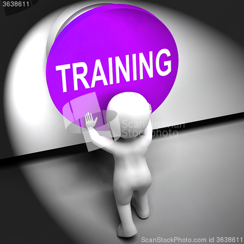 Image of Training Pressed Means Education Induction Or Seminar