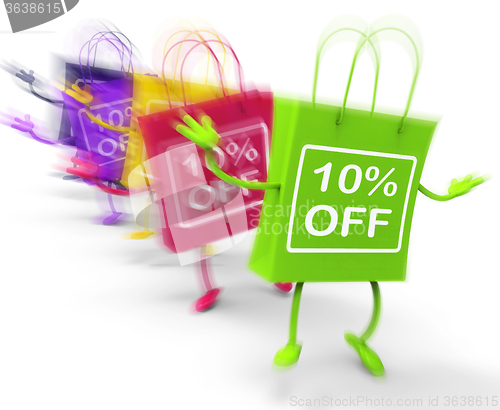 Image of Ten Percent Off On Colored Bags Show Bargains