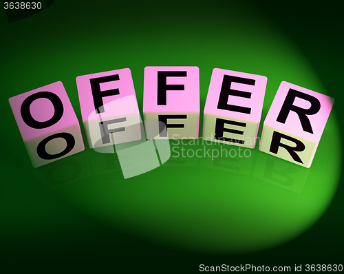 Image of Offer Dice Mean Promote Propose and Submit