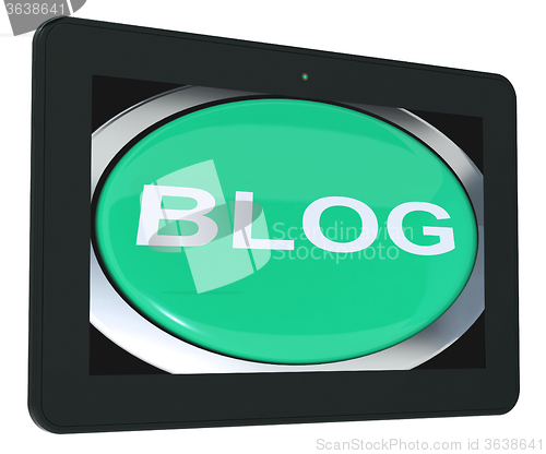 Image of Blog Tablet Shows Blogging Or Weblog Websites