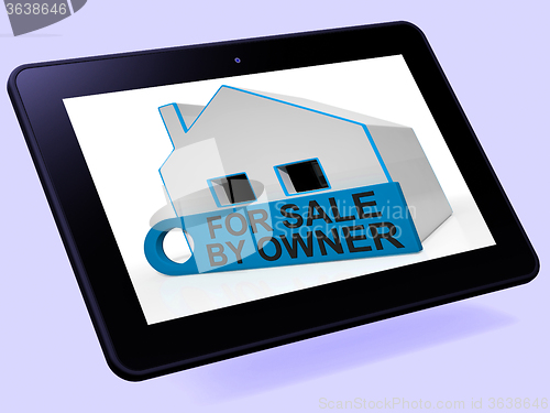 Image of For Sale By Owner House Tablet Means No Real Estate Agent